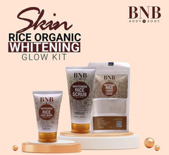 BNB Pack of 3 Rice Extract Bright & Glow Kit Golden Cap with box