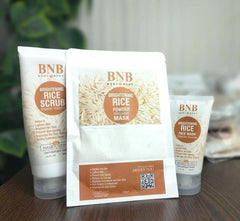 BNB Pack of 3 Rice Extract Bright & Glow Kit Golden Cap with box