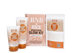 BNB Pack of 3 Rice Extract Bright & Glow Kit Golden Cap with box